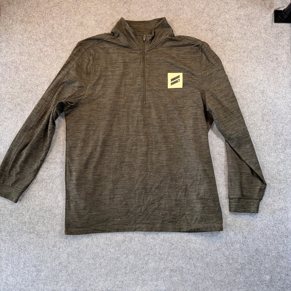 Hurley HFA23VMZ-07873 Quarter-Zip Pullover XL Heathered Green Performance Blend
